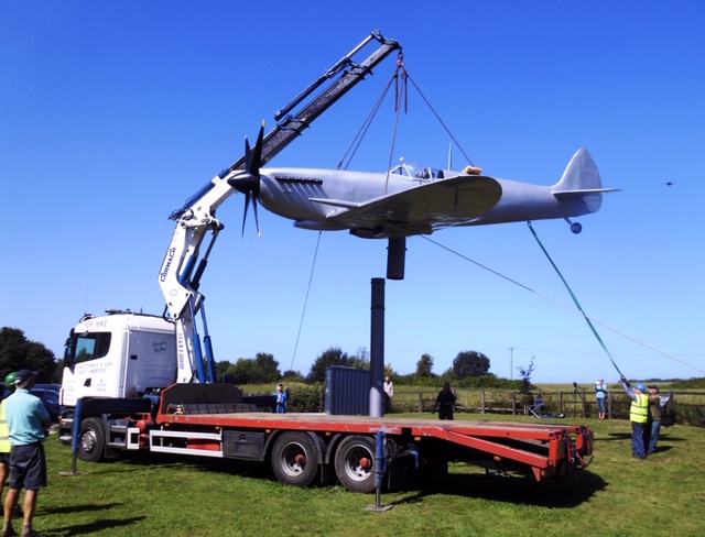 Spitfire on Crane